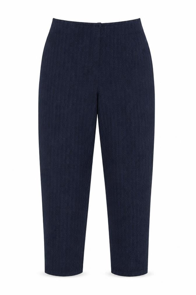 Marks & Spencer Womens Blue Geometric  Trousers  Size 12 L26 in