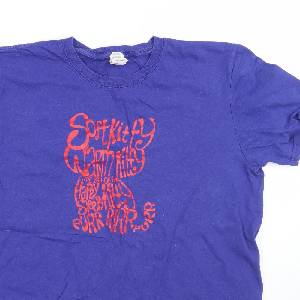 Gildan Womens Blue   Basic T-Shirt Size L
