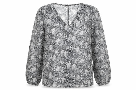 F&F Womens White Floral  Basic Blouse Size 12