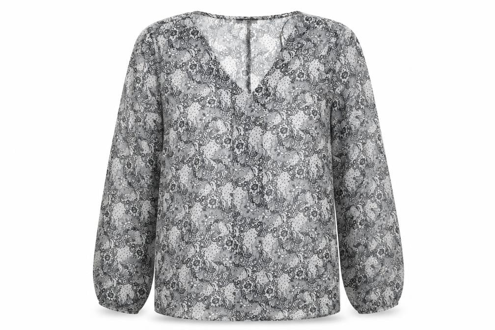 F&F Womens White Floral  Basic Blouse Size 12