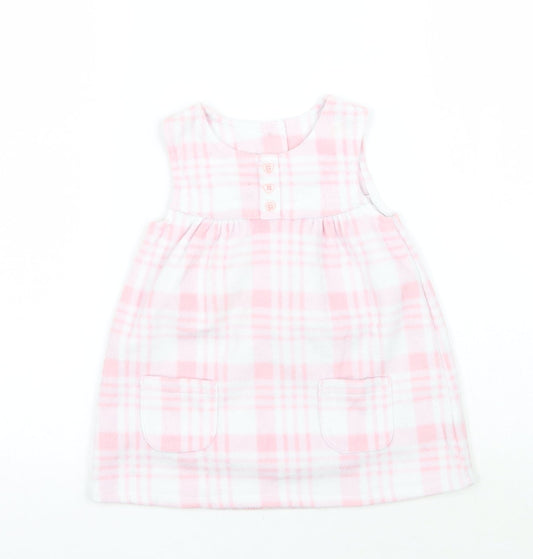 George Girls Pink Check  A-Line  Size 6-9 Months
