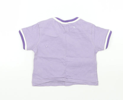 Back view of Cherokee Baby Purple Basic T-Shirt, size 6-9, Months
