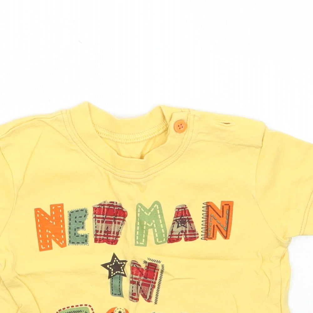 Cherokee Boys Yellow   Basic T-Shirt Size 0-3 Months
