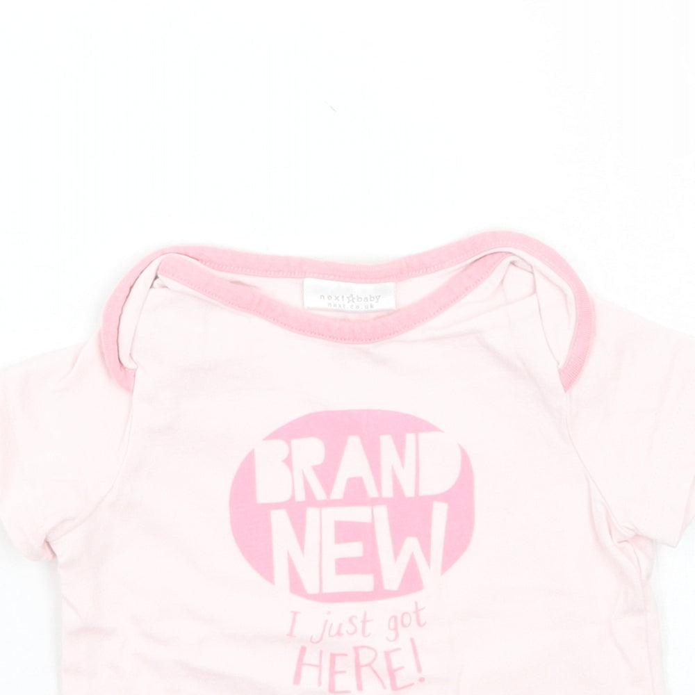 NEXT Girls Pink   Basic T-Shirt Size 0-3 Months