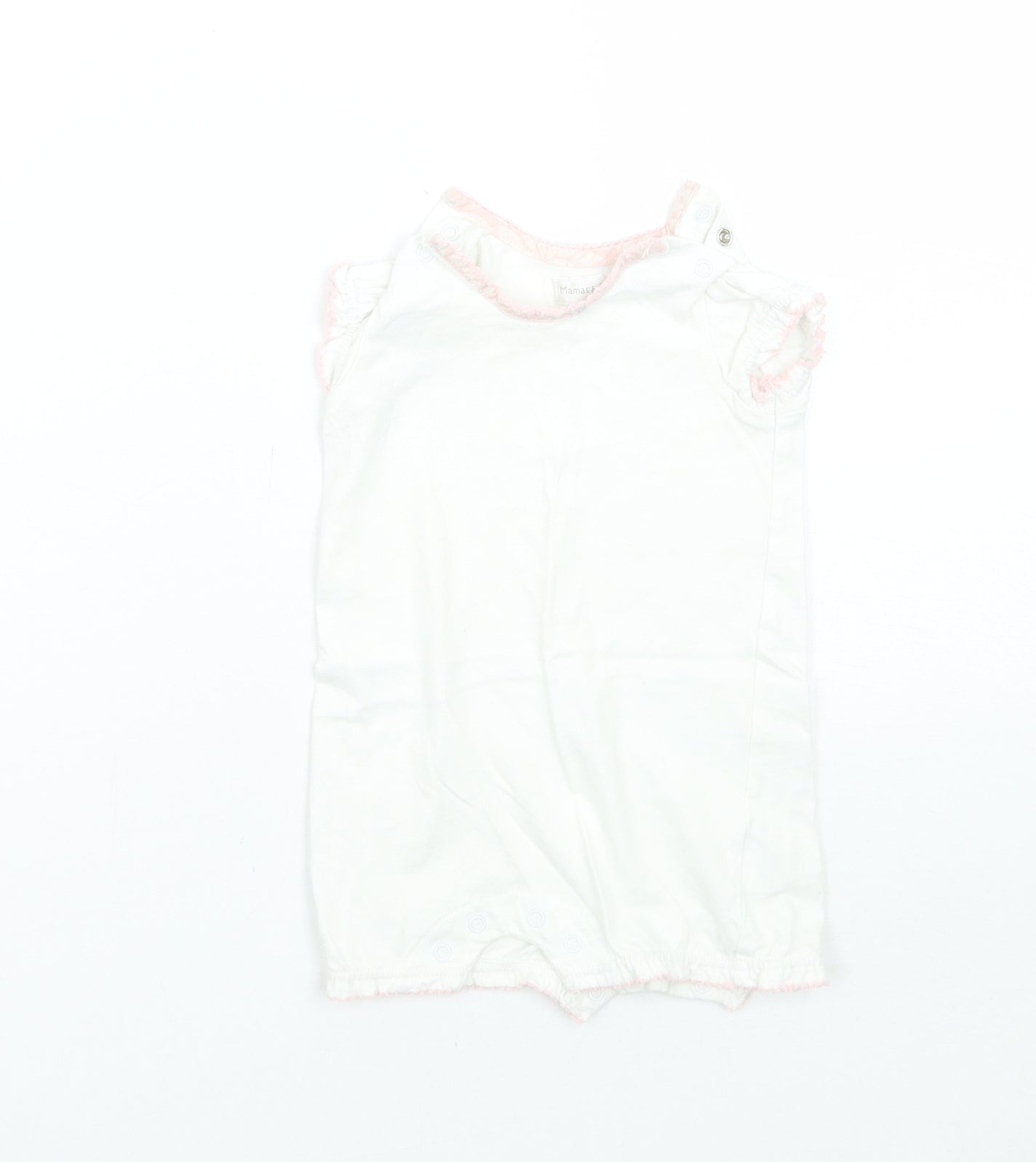 Mammas & Pappas Girls White   Babygrow One-Piece Size 0-3 Months