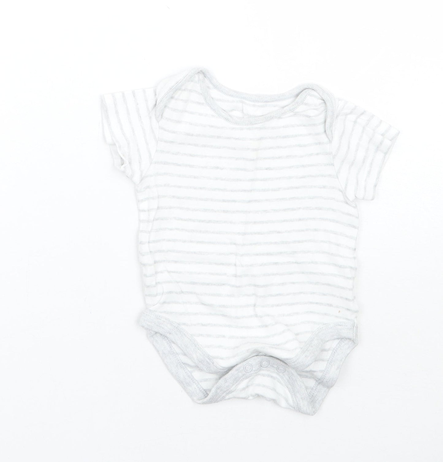 Mothercare Baby Grey Striped  Babygrow One-Piece Size 6-9 Months