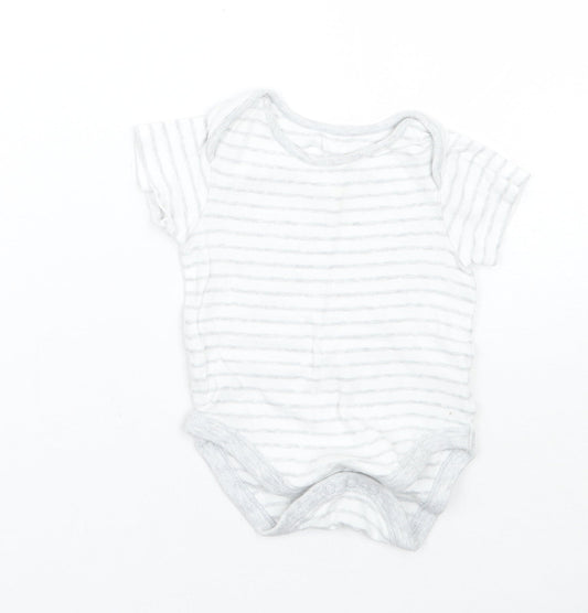 Mothercare Baby Grey Striped  Babygrow One-Piece Size 6-9 Months