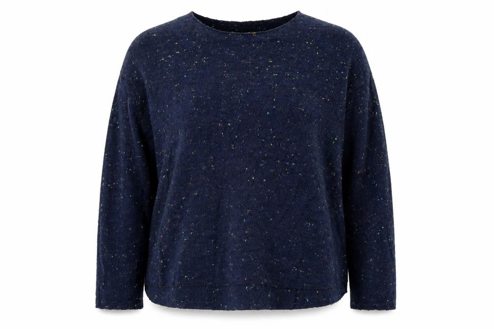 Mulaya Womens Blue   Pullover Jumper Size L