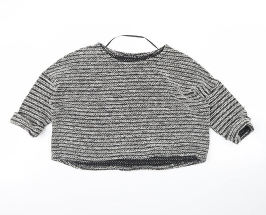 Atmosphere Womens Black Herringbone  Pullover Jumper Size M