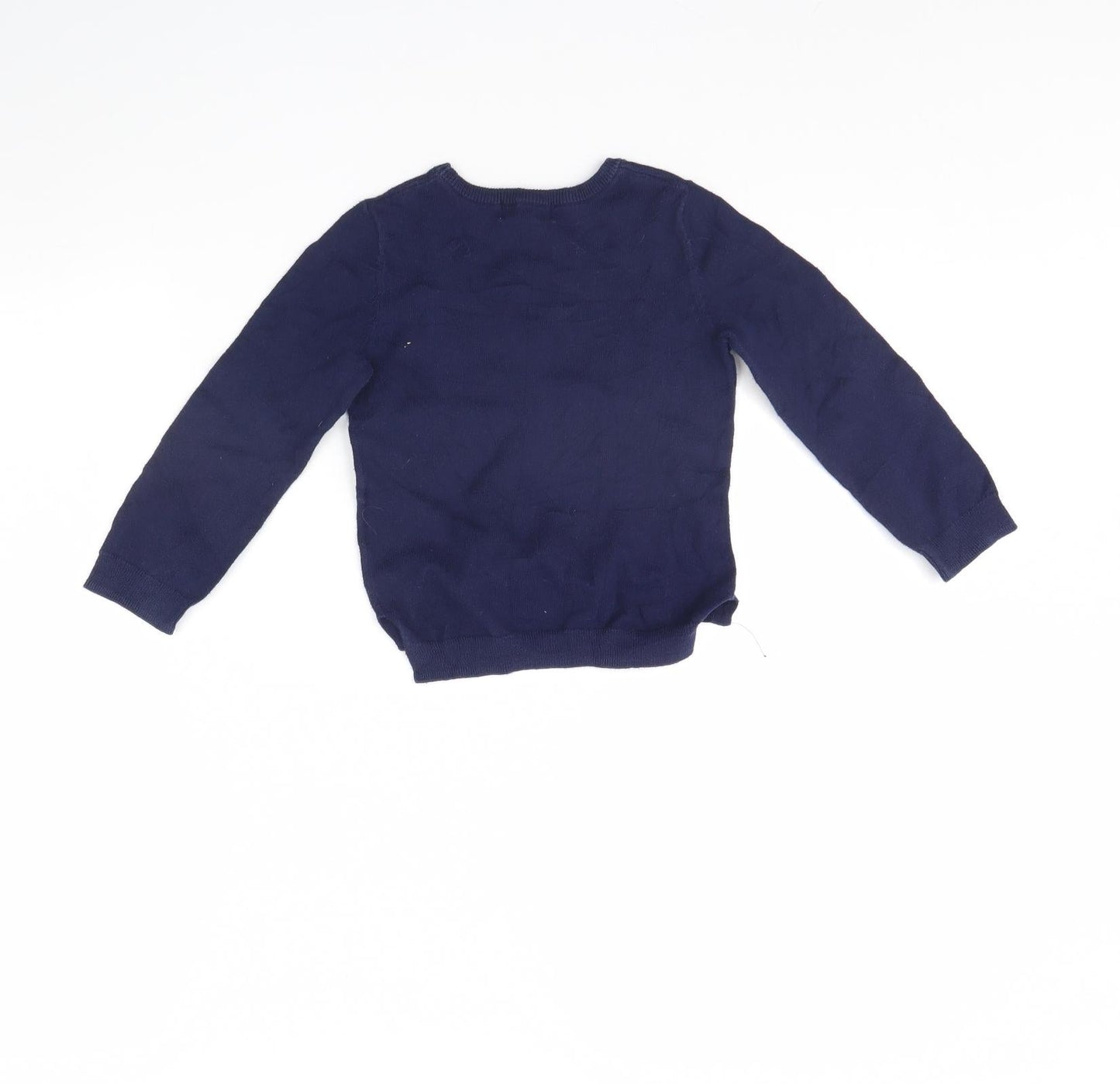 H&M Girls Blue   Pullover Jumper Size 2 Years  - star