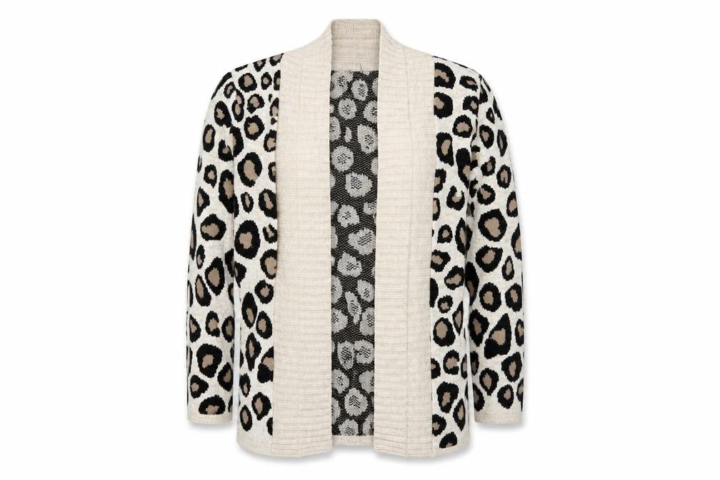 Pura Moda Womens Brown Animal Print  Jacket  Size M