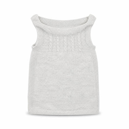 Front view of F&F girls’ grey jumper dress, size 9-12, months