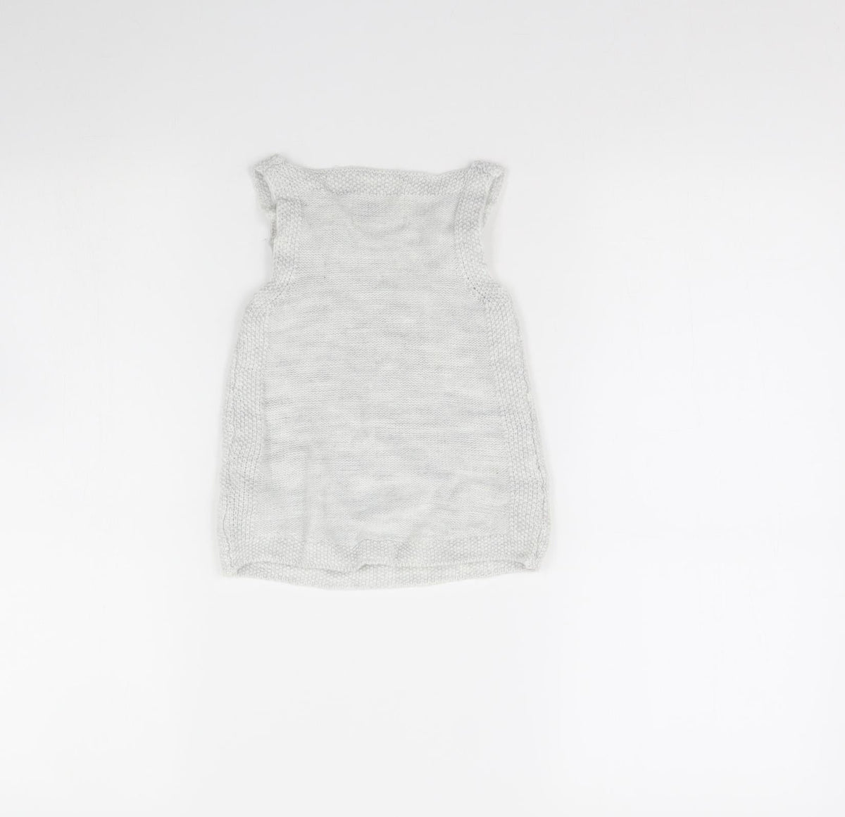 Back view of F&F girls’ grey jumper dress, size 9-12, months