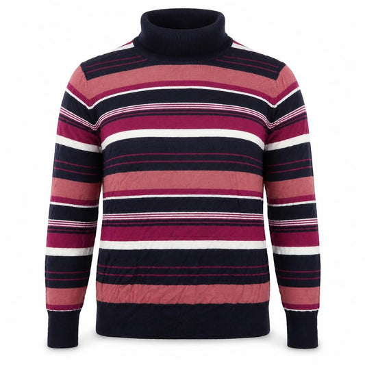 Isle Womens Multicoloured Striped Knit Pullover Jumper Size 16
