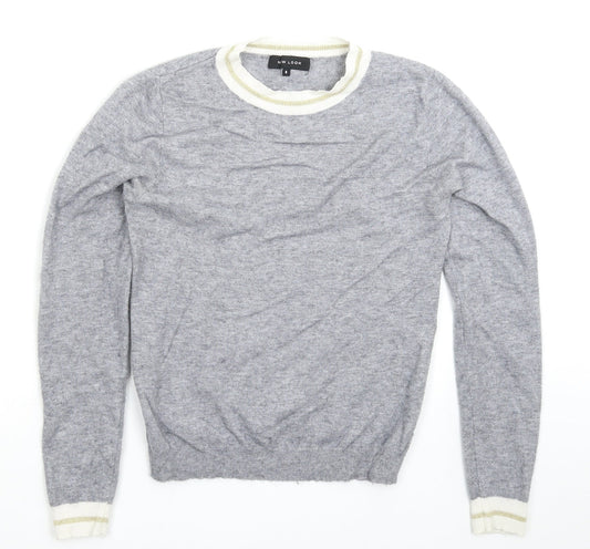 New Look Womens Grey  Knit Pullover Jumper Size 8