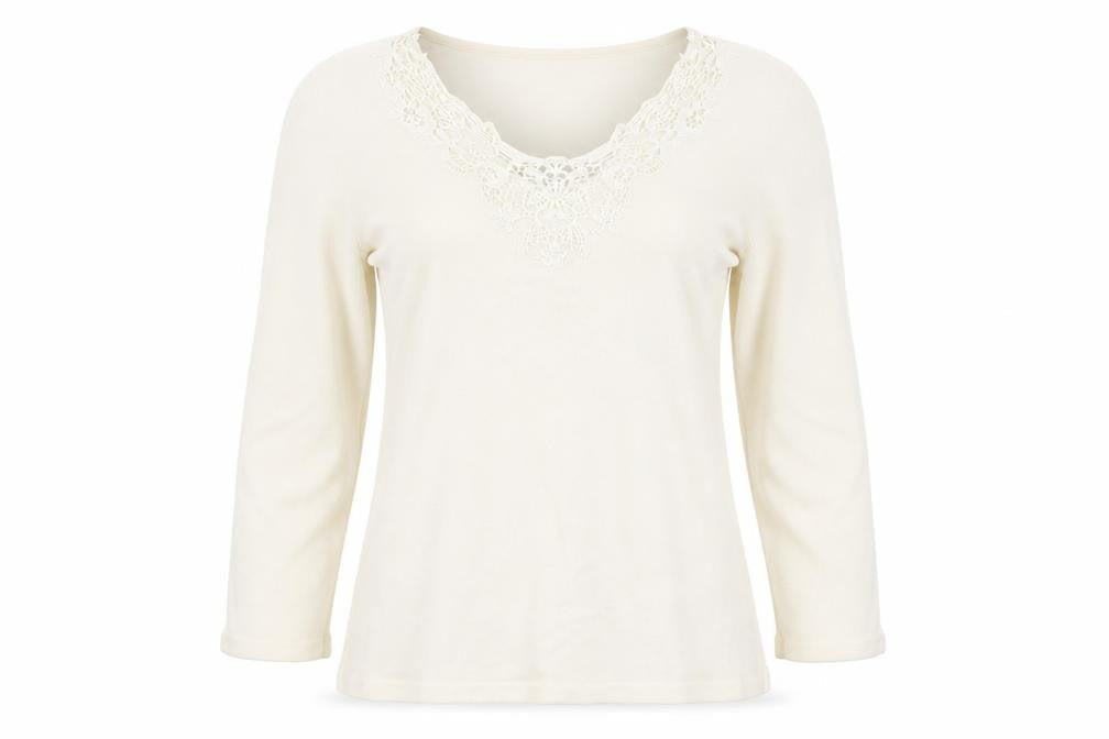 BHS Womens White  Knit Pullover Jumper Size 12