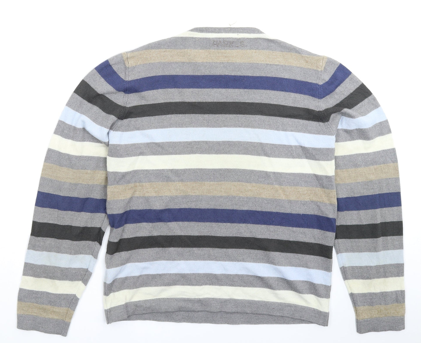 Parkes Womens Multicoloured Striped Knit Pullover Jumper Size M
