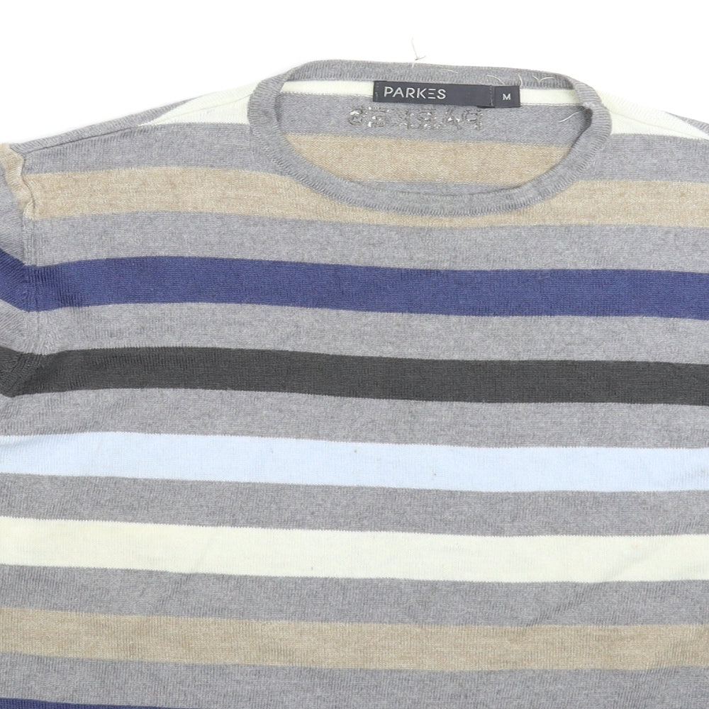 Parkes Womens Multicoloured Striped Knit Pullover Jumper Size M