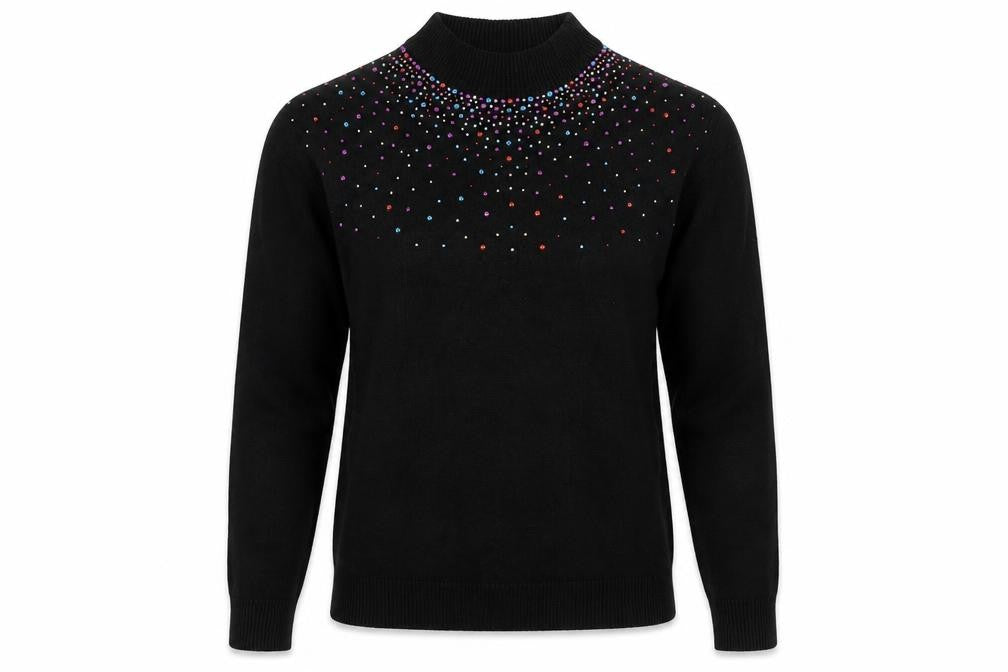 Peacocks Womens Black  Knit Pullover Jumper Size 10
