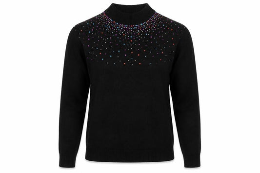 Peacocks Womens Black  Knit Pullover Jumper Size 10