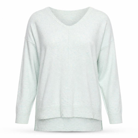 Front view of Atmosphere women’s green knit jumper, size M, - oversized
