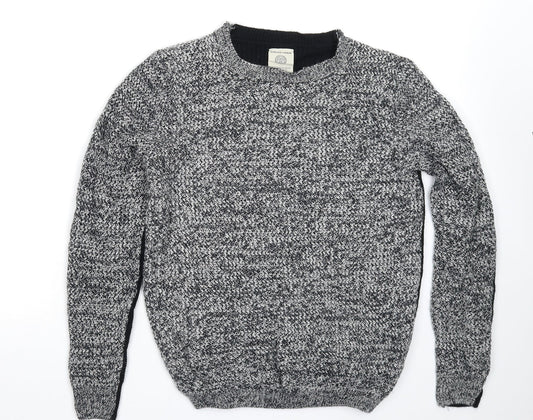 Kuegou Womens Grey  Knit Pullover Jumper Size L