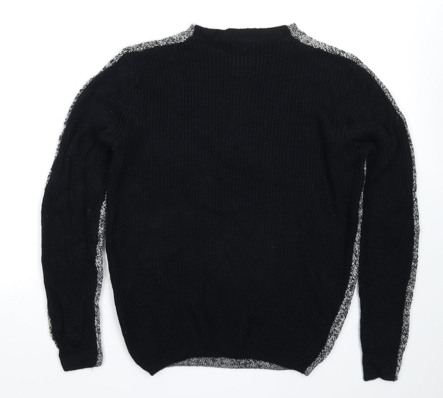 Kuegou Womens Grey  Knit Pullover Jumper Size L