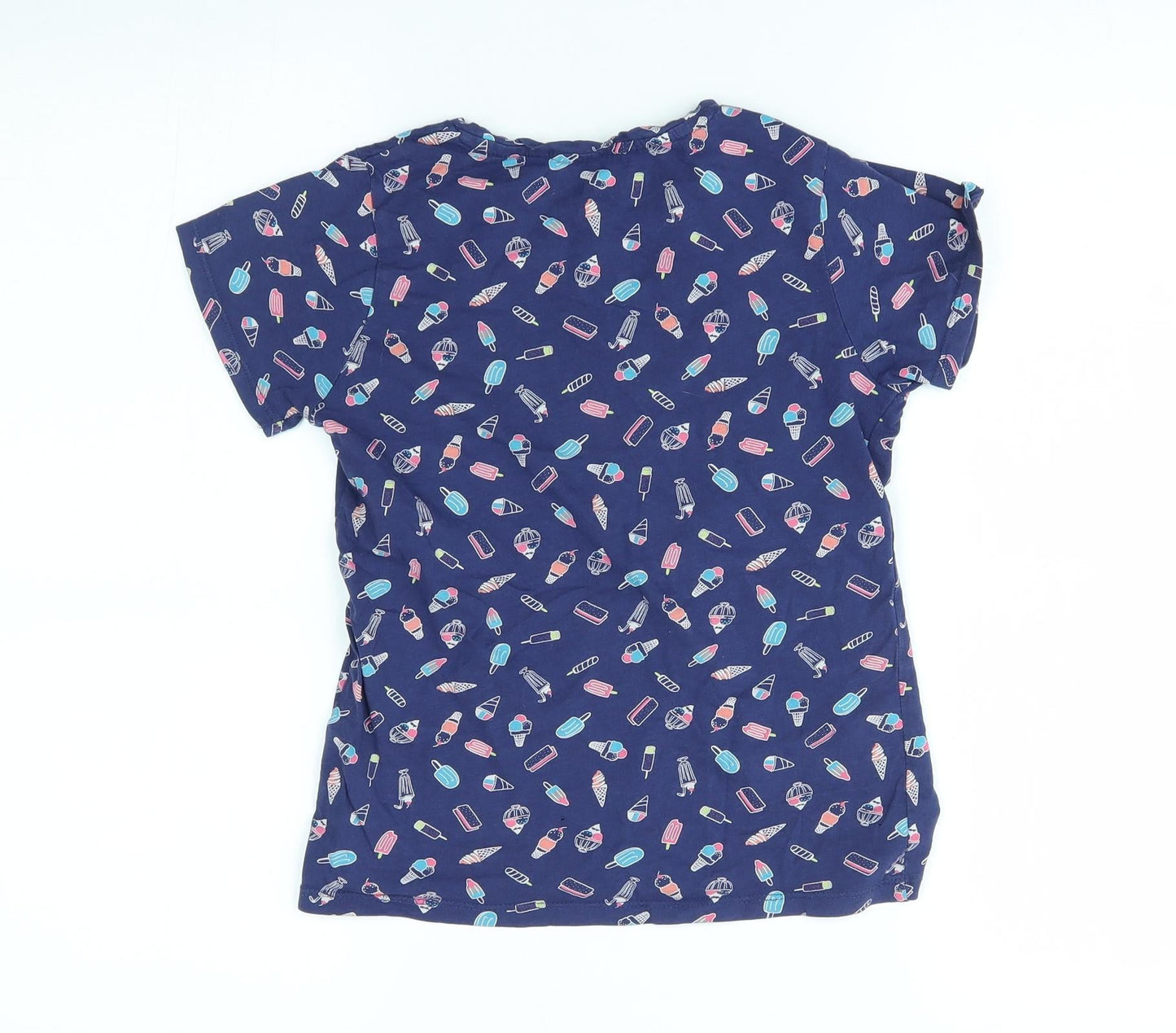 hulabaloo Girls Blue    Pyjama Top Size 9-10 Years  - ice cream