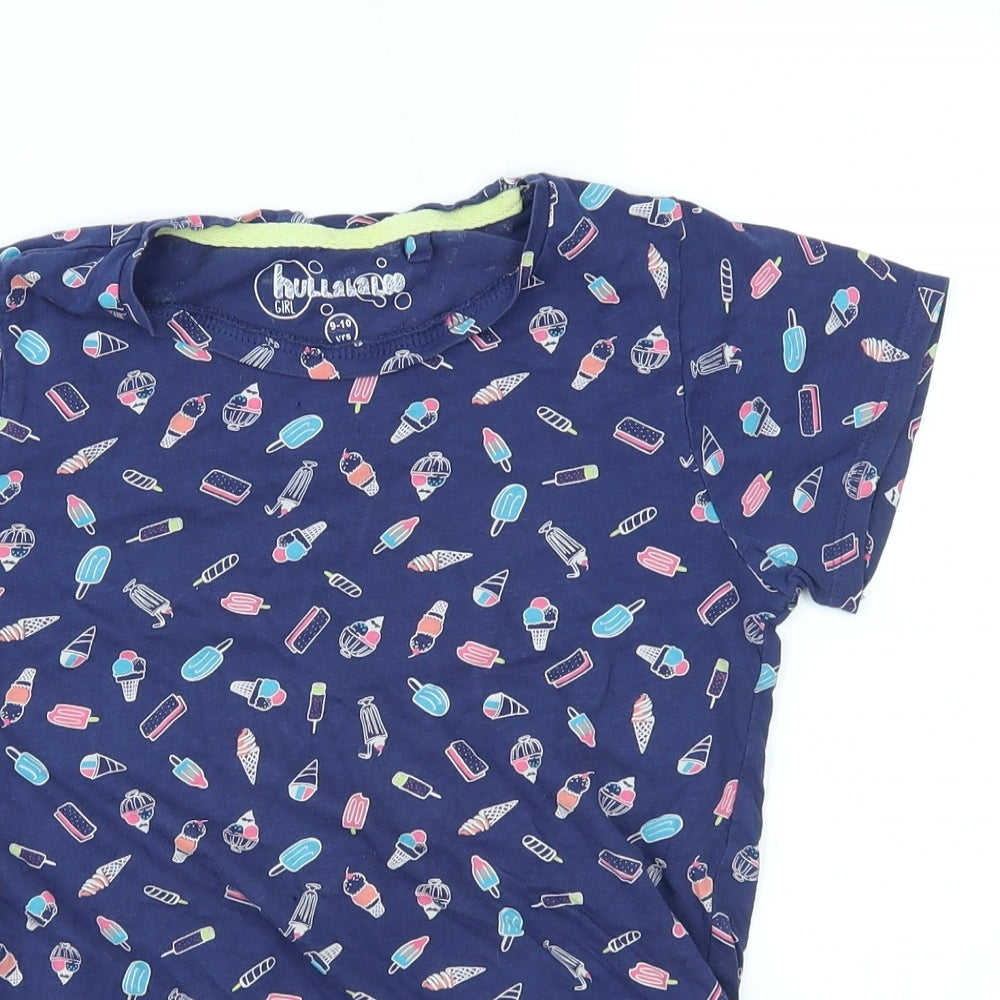 hulabaloo Girls Blue    Pyjama Top Size 9-10 Years  - ice cream
