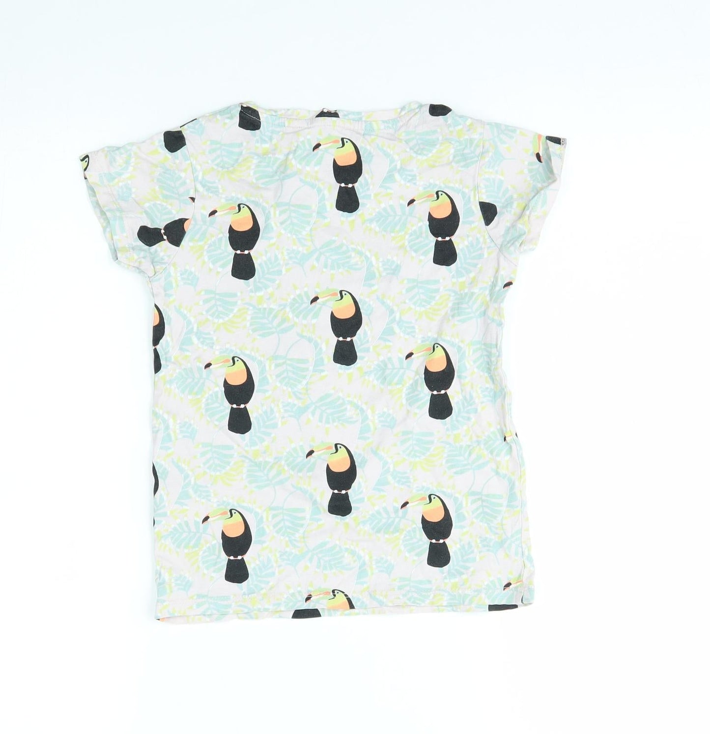 hullabaloo Girls Pink Floral  Basic T-Shirt Size 7-8 Years  - tucaan