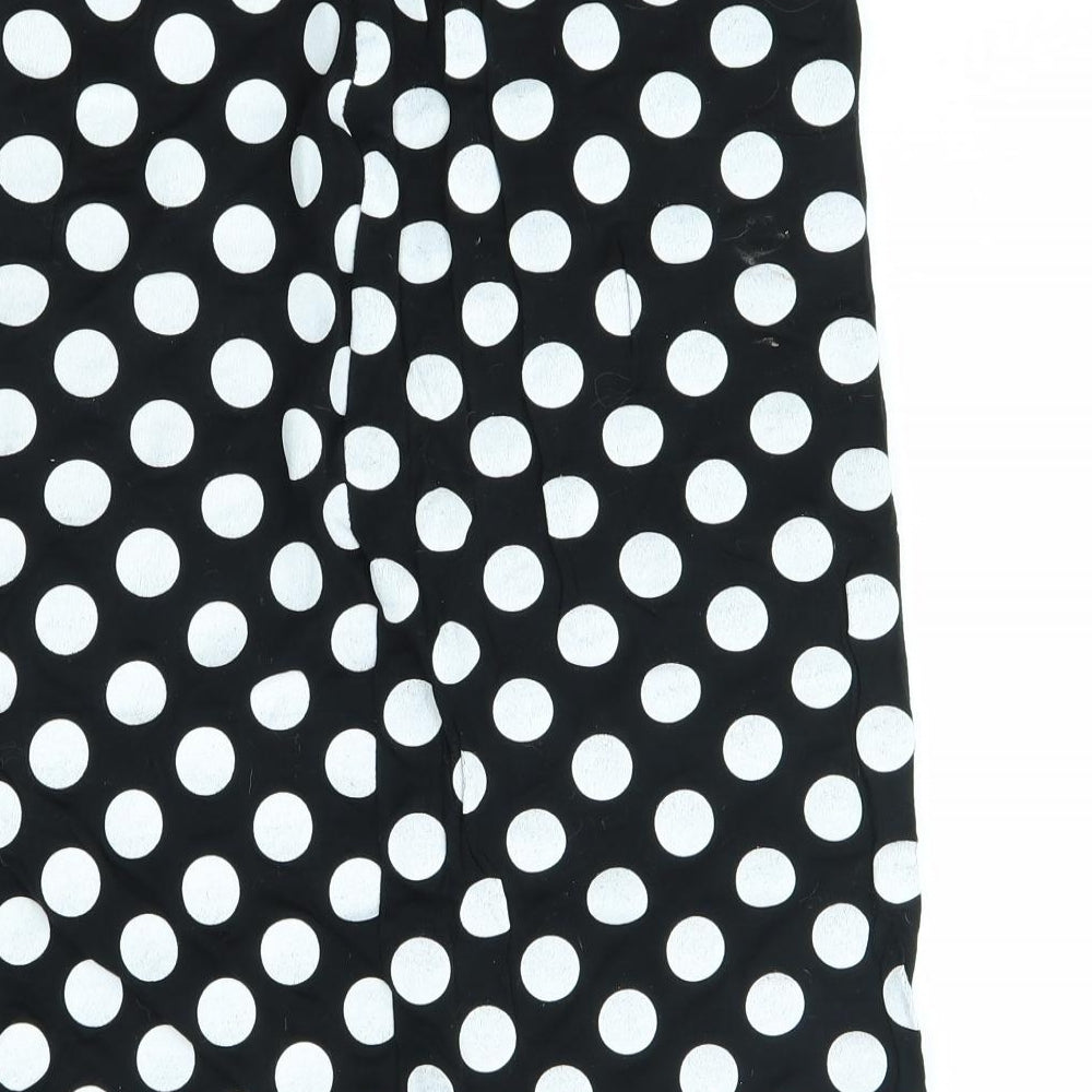 Preworn Womens Black Polka Dot  Straight & Pencil Skirt Size XL