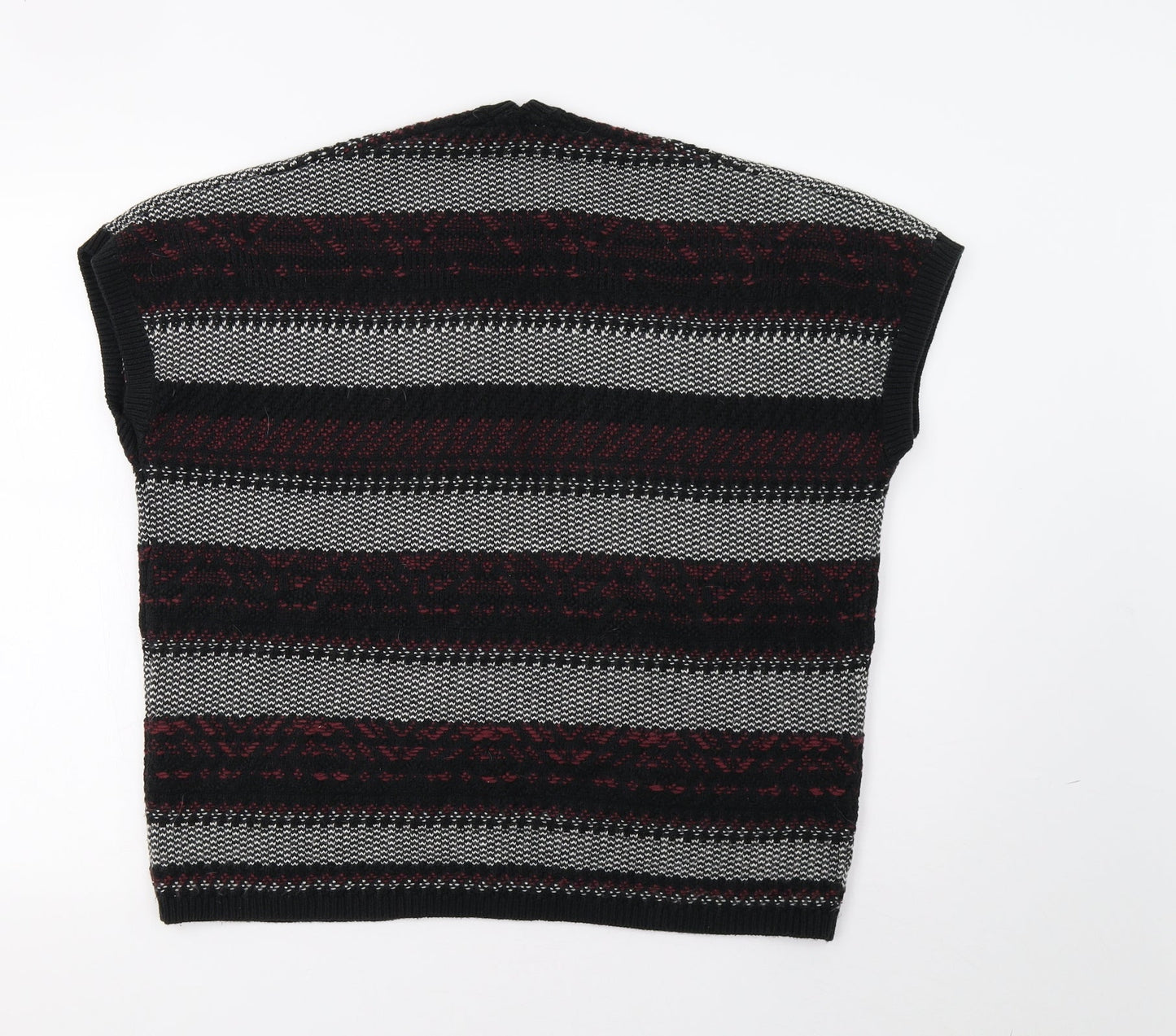 Matalan Girls Black Striped  Cardigan Jumper Size 12 Years