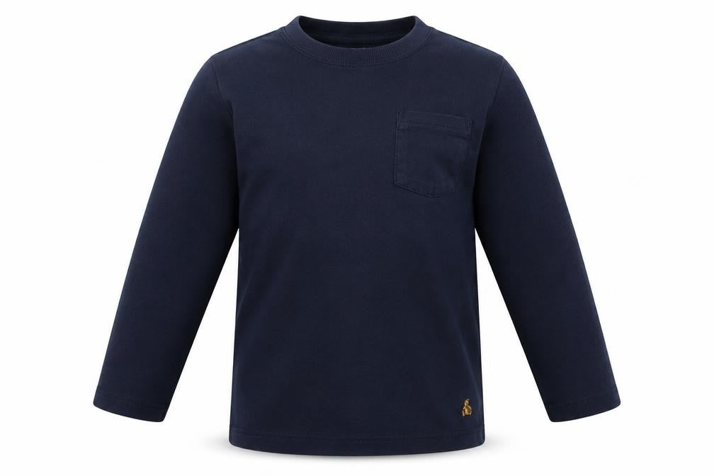 Front view of Gap girls’ blue basic t-shirt, size 5, years