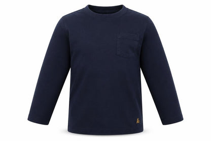 Front view of Gap girls’ blue basic t-shirt, size 5, years