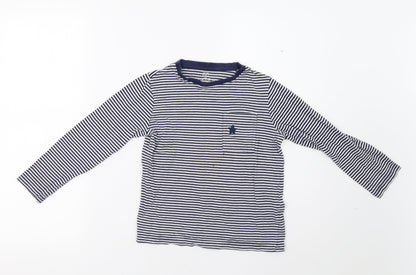 Additional front view of F&F girls’ blue striped basic t-shirt, size 6, years