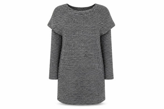 Womens Grey Check  Jumper Dress  Size M