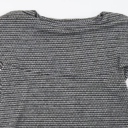 Womens Grey Check  Jumper Dress  Size M