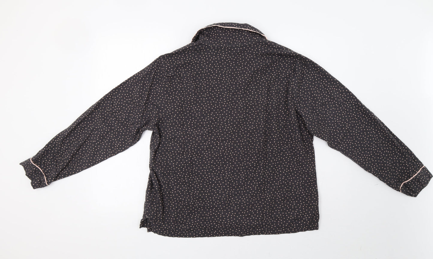 Preworn Womens Brown Polka Dot  Kimono Pyjama Top Size L