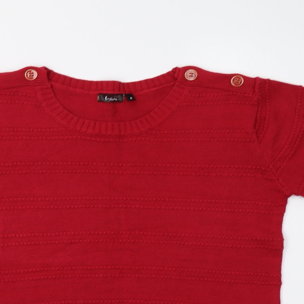 Falia Womens Red   Pullover Jumper Size M