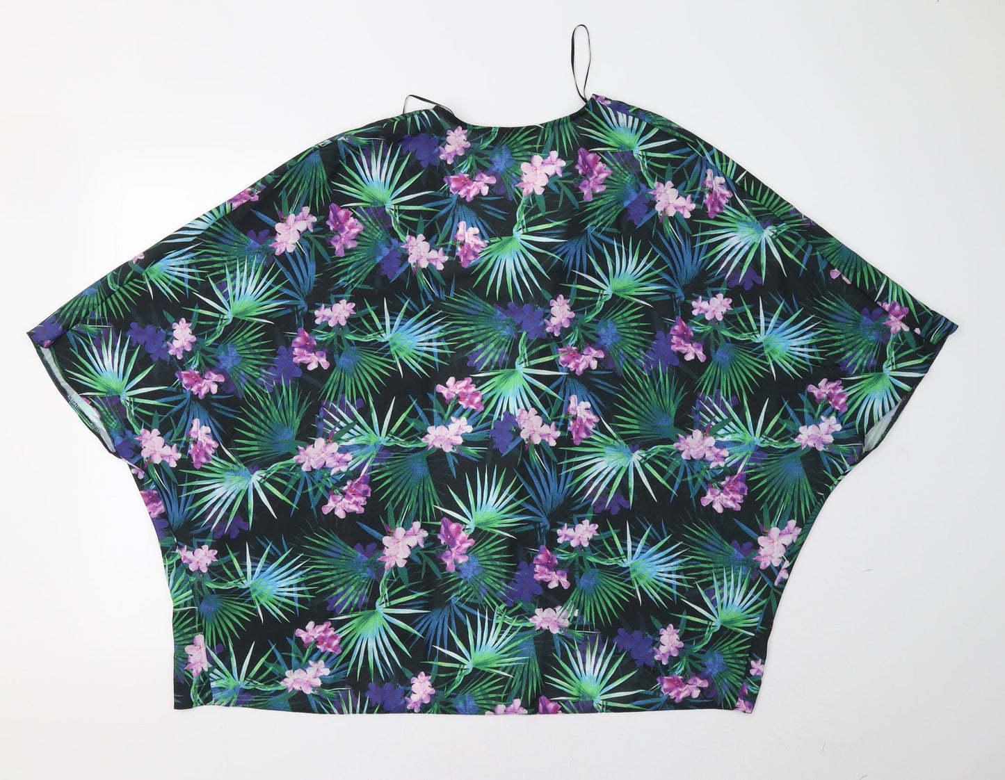 New Look Womens Green Floral  Overcoat Blazer Size 10