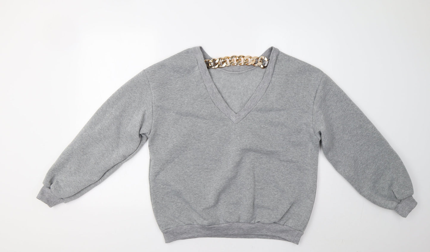 Cherry Koko Womens Grey   Pullover Sweatshirt Size M  - Golden Chain