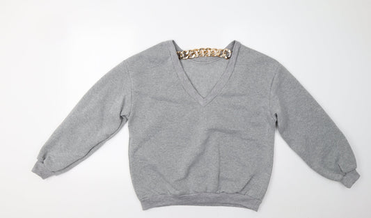 Cherry Koko Womens Grey   Pullover Sweatshirt Size M  - Golden Chain