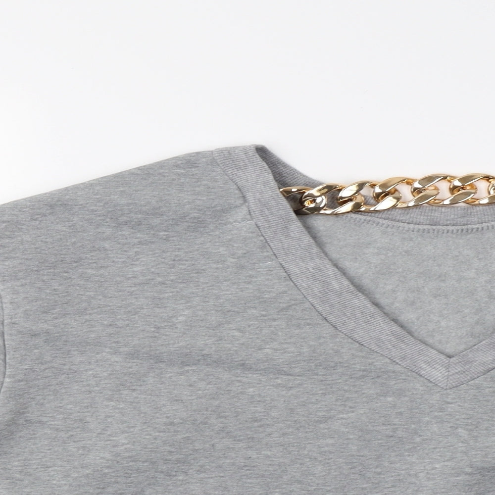 Cherry Koko Womens Grey   Pullover Sweatshirt Size M  - Golden Chain