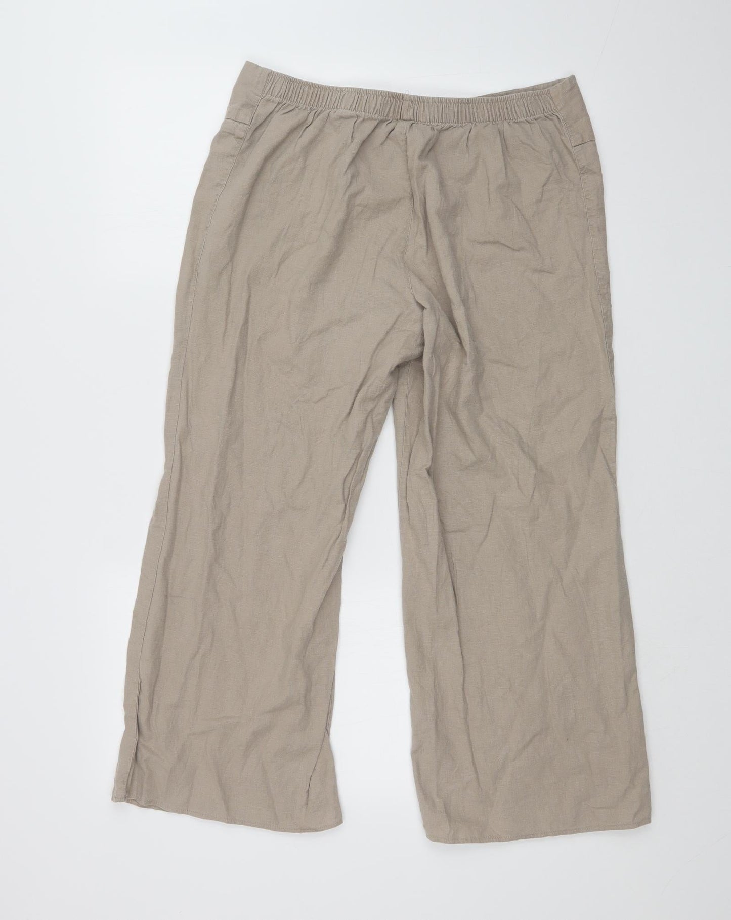 E Womens Beige    Trousers Size 14 L25 in