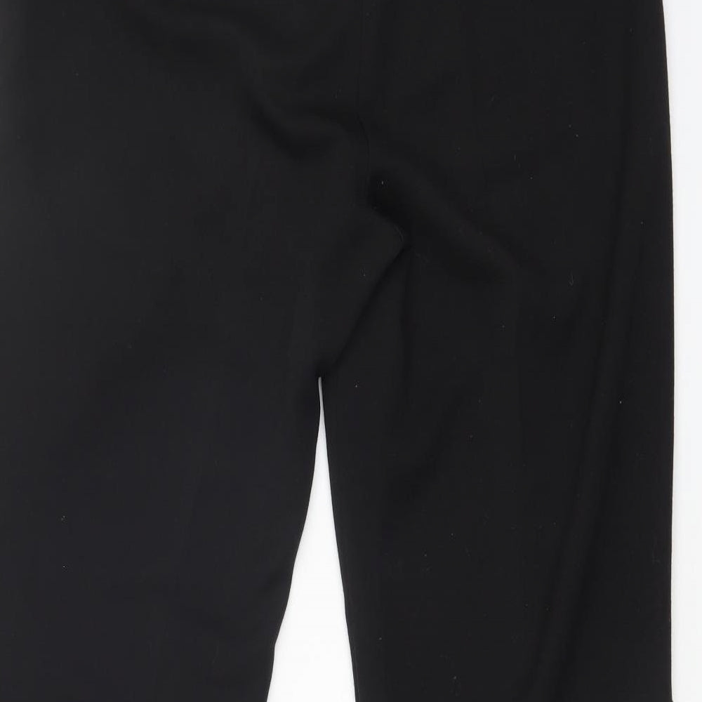 Classics Womens Black  Jersey Cropped Trousers Size 12 L31 in