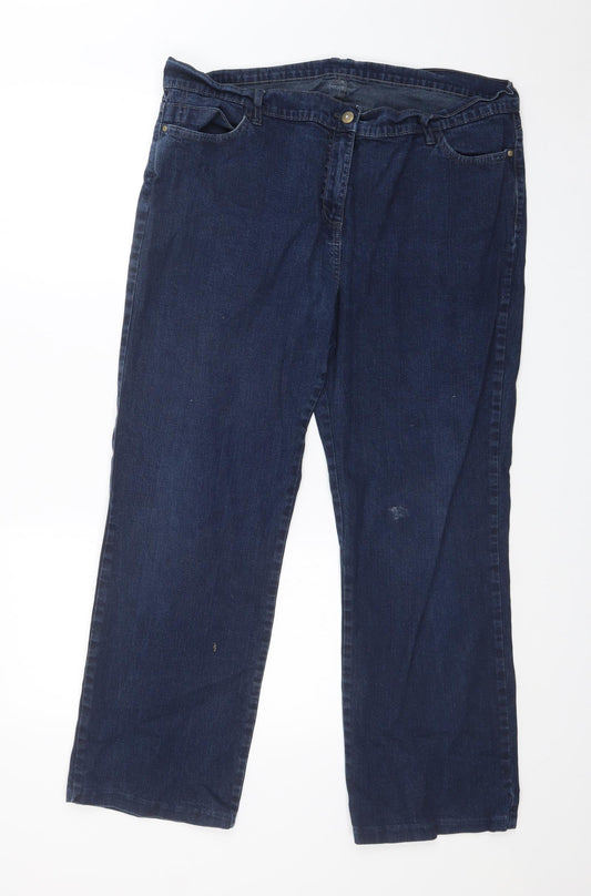 Preworn Womens Blue   Straight Jeans Size 38 L27 in