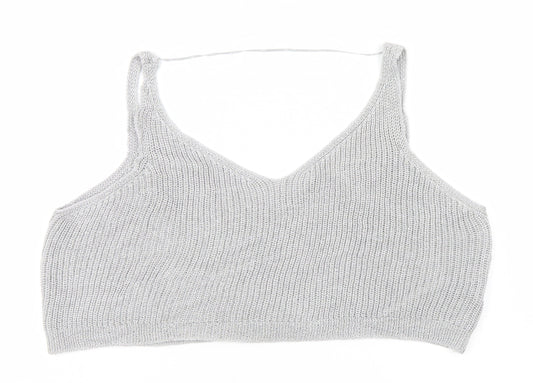 Sparkle & Fade Womens Silver   Basic Tank Size XS