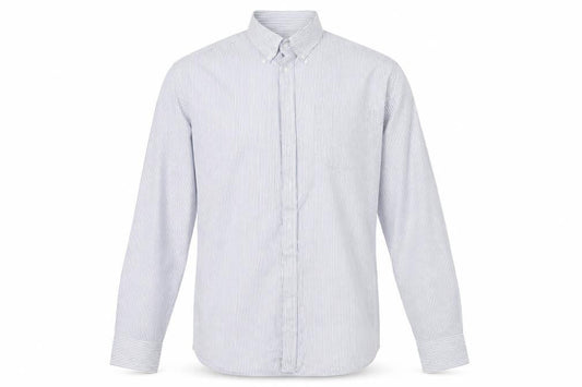Marks & Spencer Mens White Striped   Button-Up Size 44