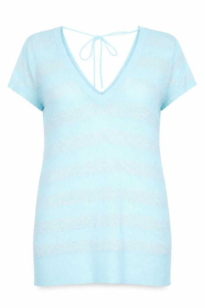 River Island Womens Blue Striped  Pullover Jumper Size 10