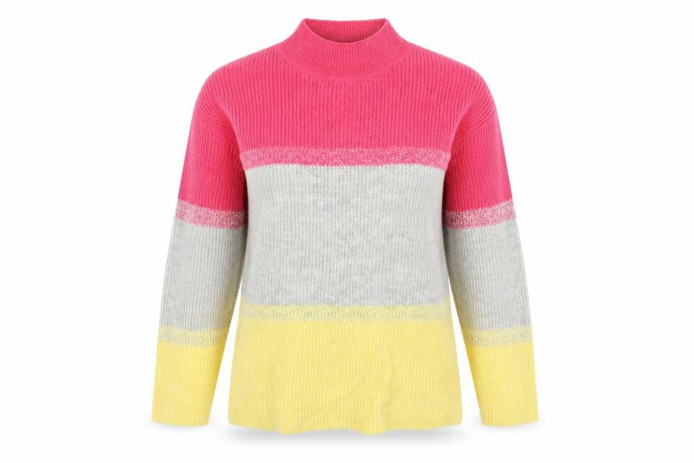 M&Co Womens Multicoloured Striped  Pullover Jumper Size 10